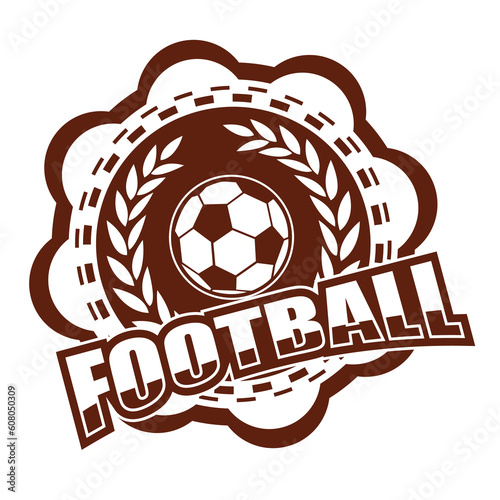 Illustration of football label 01