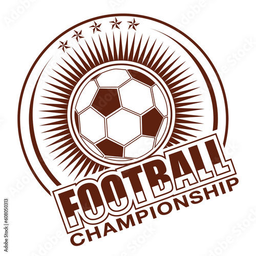 Illustration of football label 04