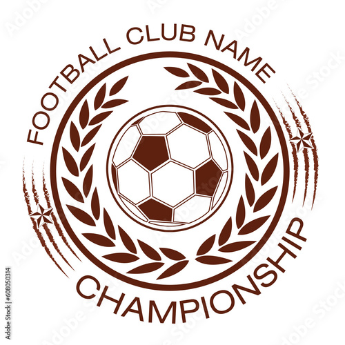 Illustration of football label 05