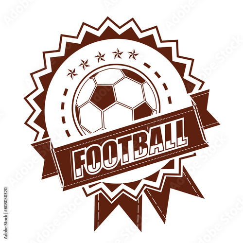 Illustration of football label 02