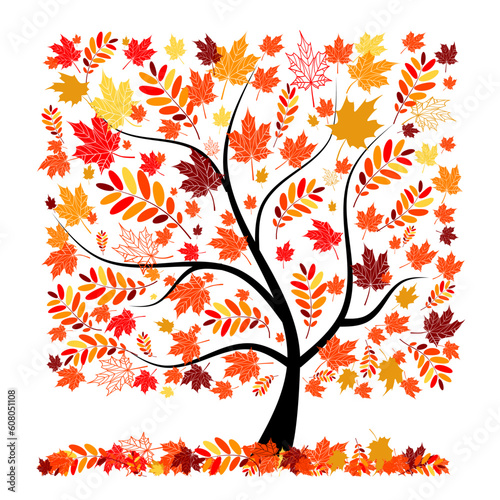 Beautiful autumn tree for your design