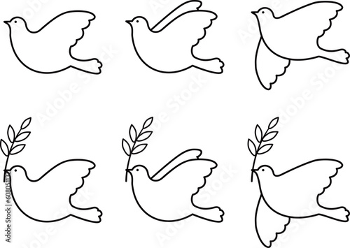 ハトのイラストセット