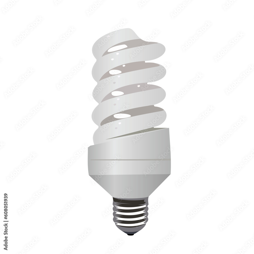Realistic illustration saving lamp eco - vector Realistic illustration saving lamp eco - vector