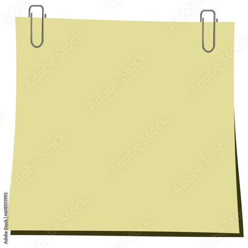 Realistic illustration stick and paper clip - vector