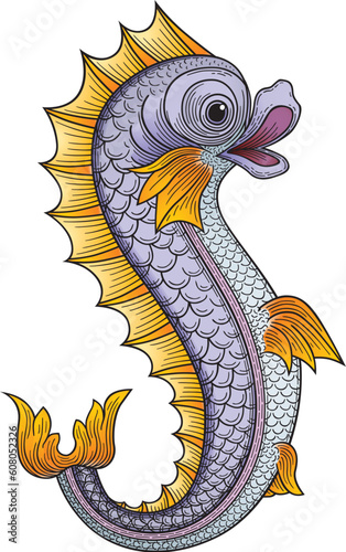 Heraldic fish vector