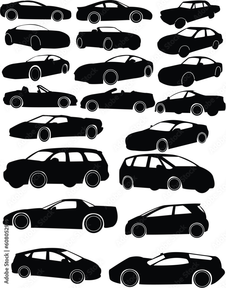 collection of cars - vector