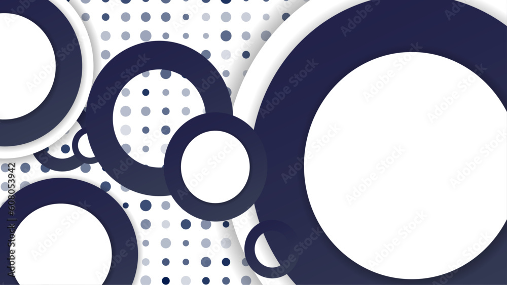 Obraz premium Round or circle abstract pattern with dots white background