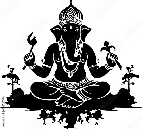 Hindu god shree ganesha images.generative al high quilaty