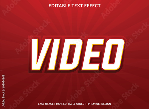 video editable text effect template with abstract background and 3d style use for business brand and logo