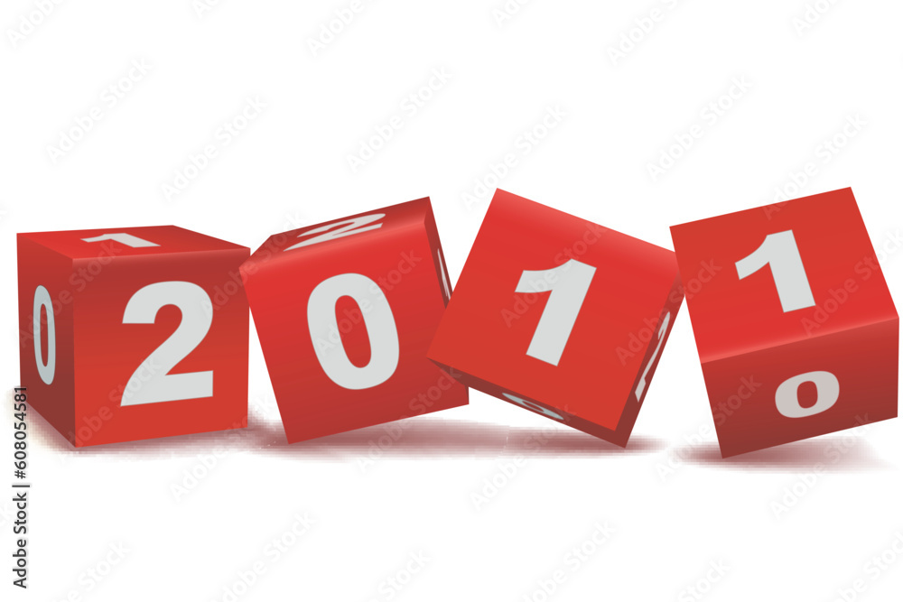 illustration of welcoming 2011 on white background illustration of welcoming 2011 on white background