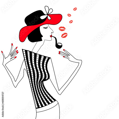 Smoking  woman