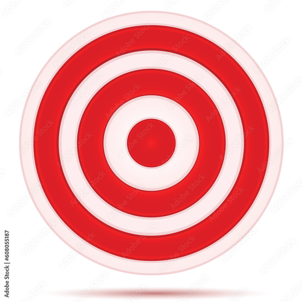 illustration of target board on white background