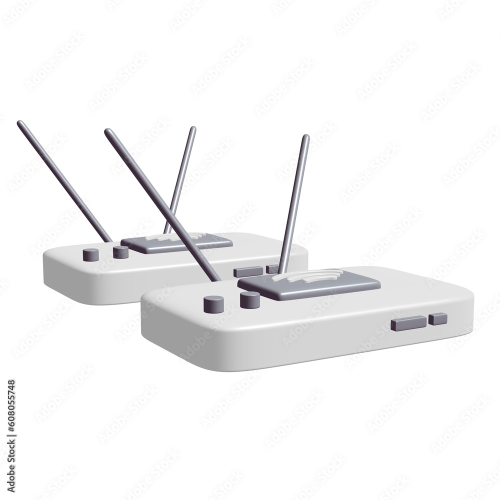 Fototapeta premium Modem Router with the antenna high speed wireless wifi internet
