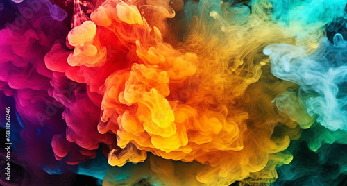 colorful smoke background. generative ai