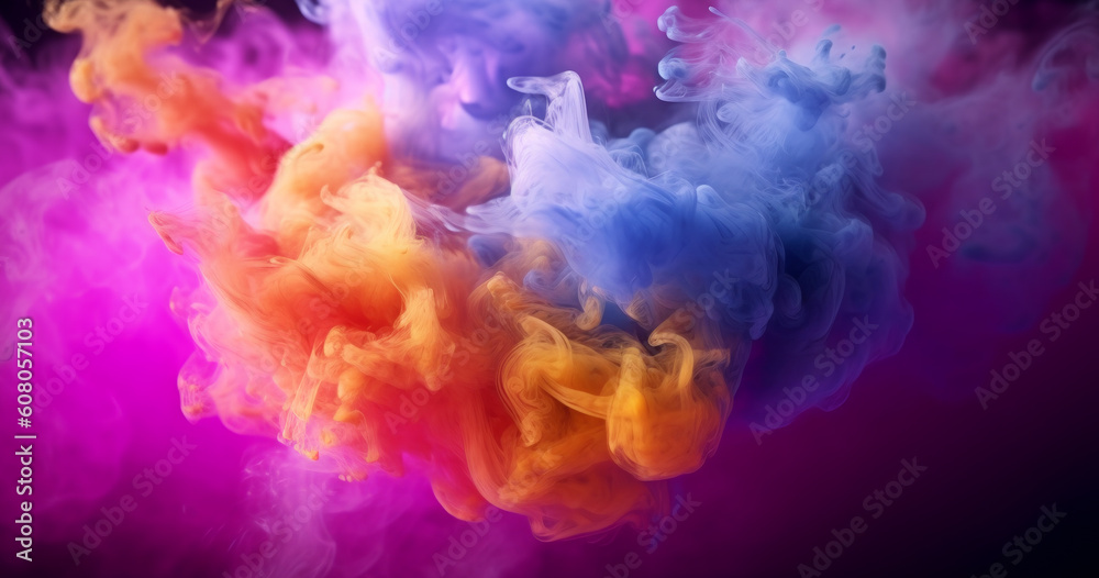 colorful smoke background. generative ai