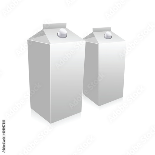illustration of milk carton on white background