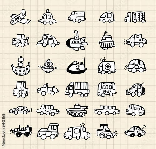 hand draw car element