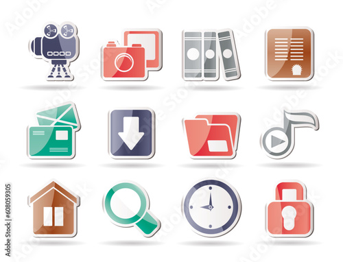 Computer and website icons - vector icon set