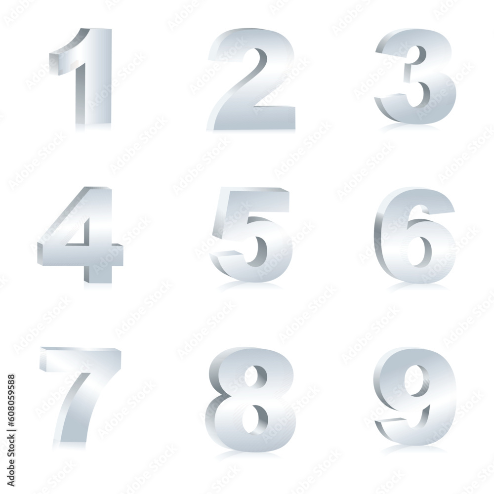 illustration of collection of numbers on isolated background illustration of collection of numbers on isolated background