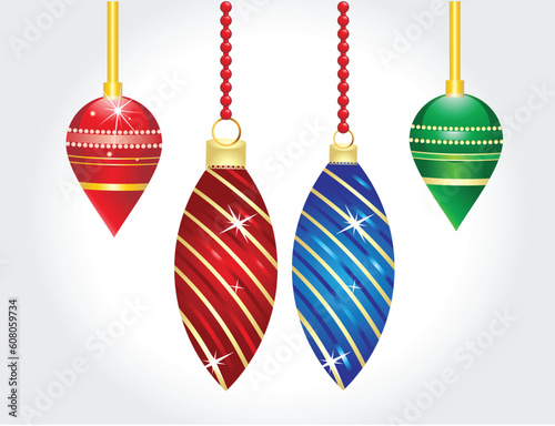 christmas balls vector illustration