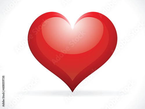 abstract glossy heart icon vector illustration