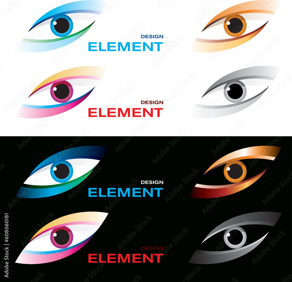 Vector illustration of logo striking eye. Vector illustration of logo striking eye.