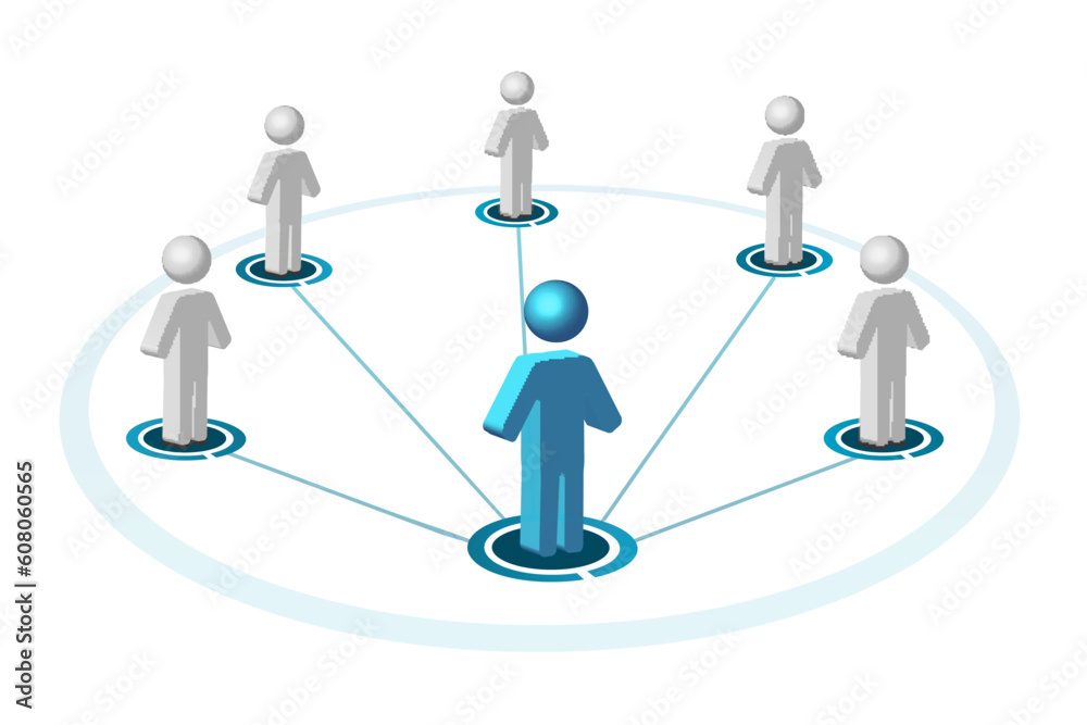 illustration of social networking on white background