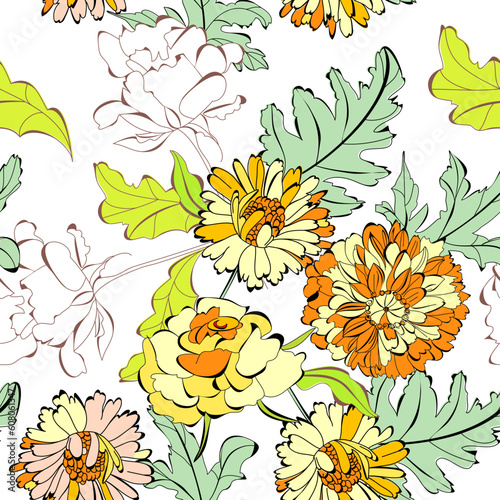 Floral seamless wallpaper