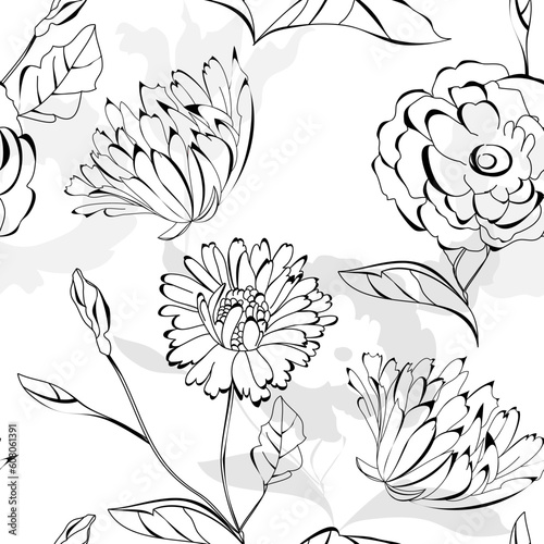 Floral seamless wallpaper