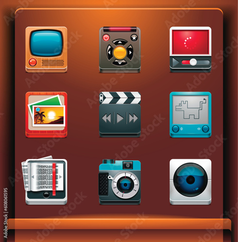 Mobile devices apps/services icons. Part 6 of 12