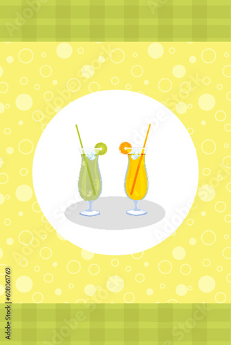 illustration of fresh orange juice on white background