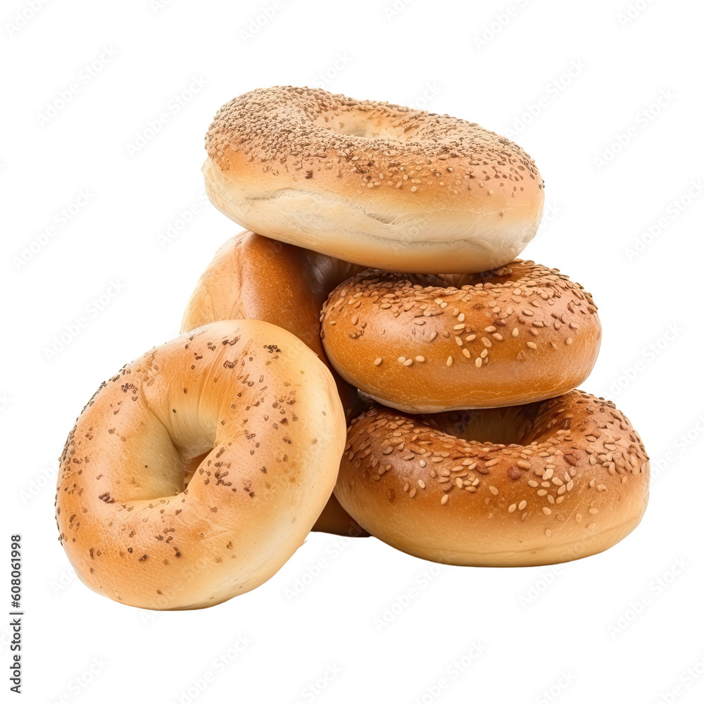 bagels isolated on a transparent background