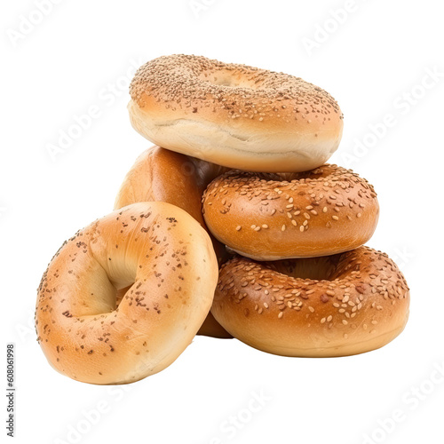 bagels isolated on a transparent background