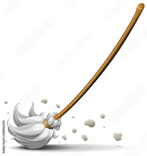broom sweep floor vector illustration