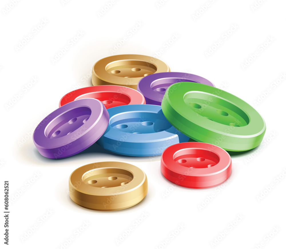 set of coloured button vector illustration isolated on white background set of coloured button vector illustration isolated on white background