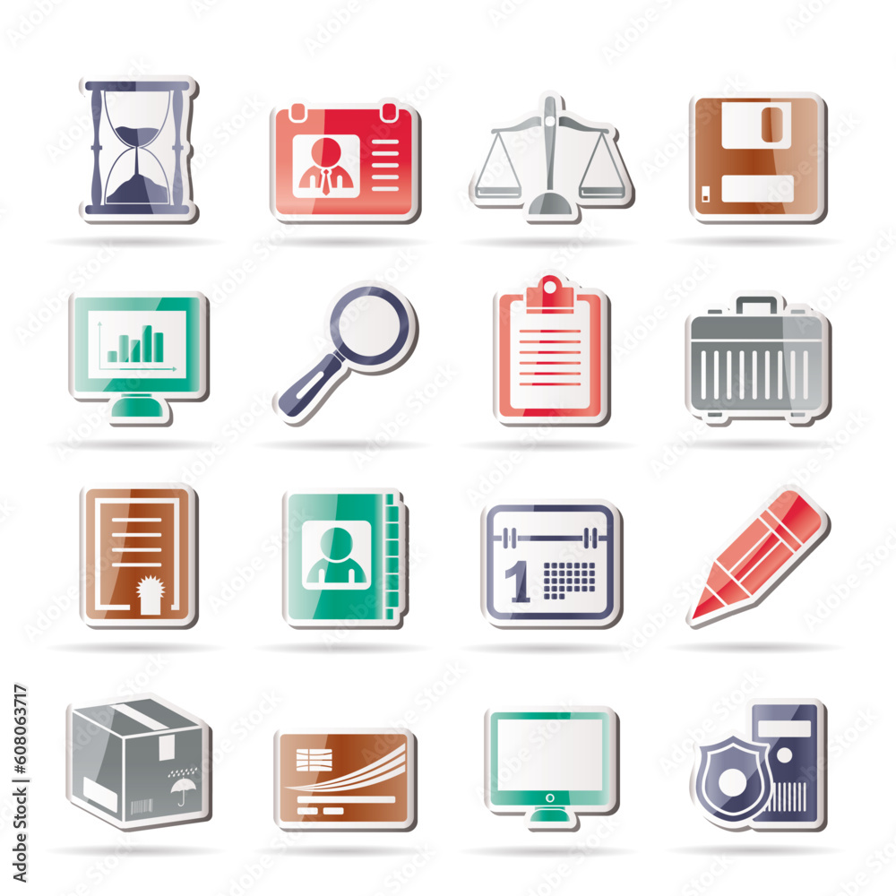 Business and office Icons -vector icon set Business and office Icons -vector icon set