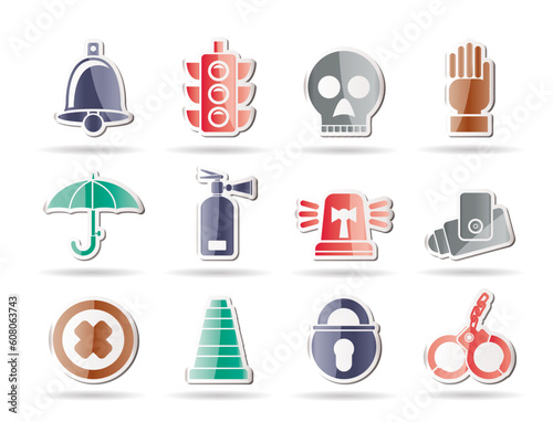 Surveillance and Security Icons - vector icon set