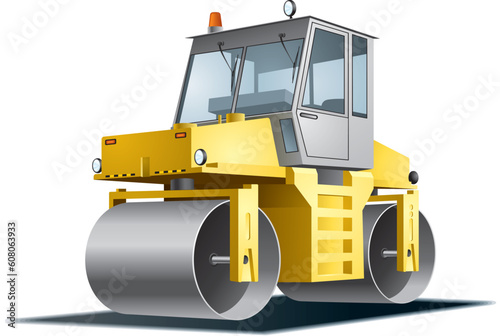 Road roller vector