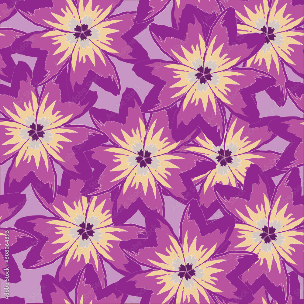 vector seamless background with violet poppies. clipping mask vector seamless background with violet poppies. clipping mask