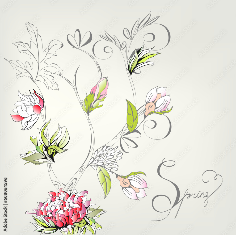Spring decorative card Spring decorative card