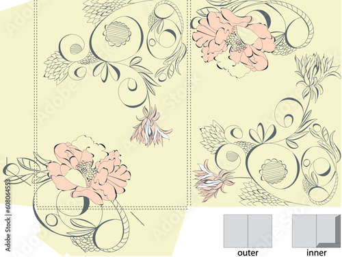 Decorative template for folder design