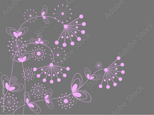 flower decoratively romantically abstraction illustration