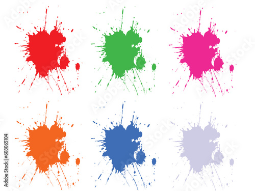 vector eps10 illustration of splashes in different colors