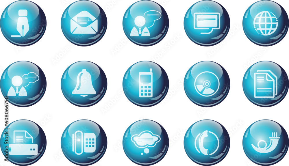 Communication icons Transparent metal Series Communication icons Transparent metal Series