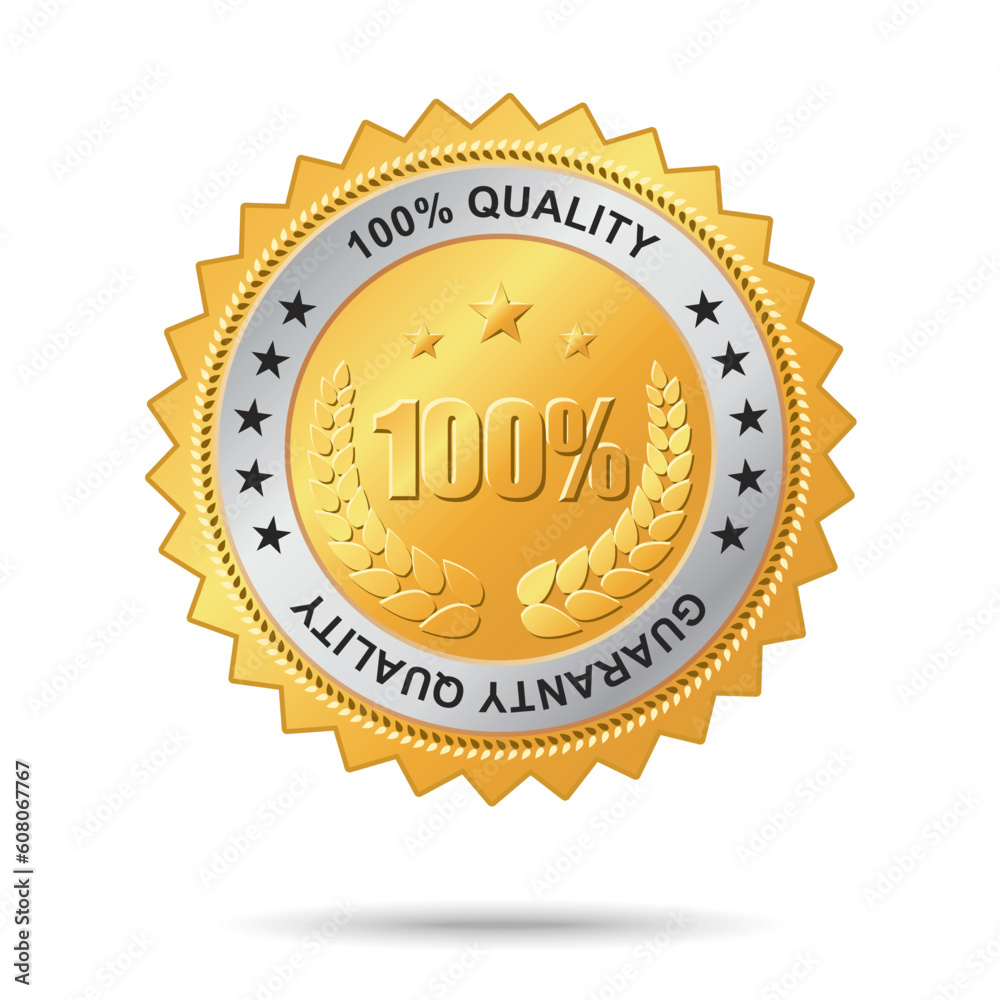 Vector golden badge named Vector golden badge named
