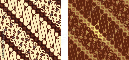 Seamless Javanese Diagonal Batik Pattern