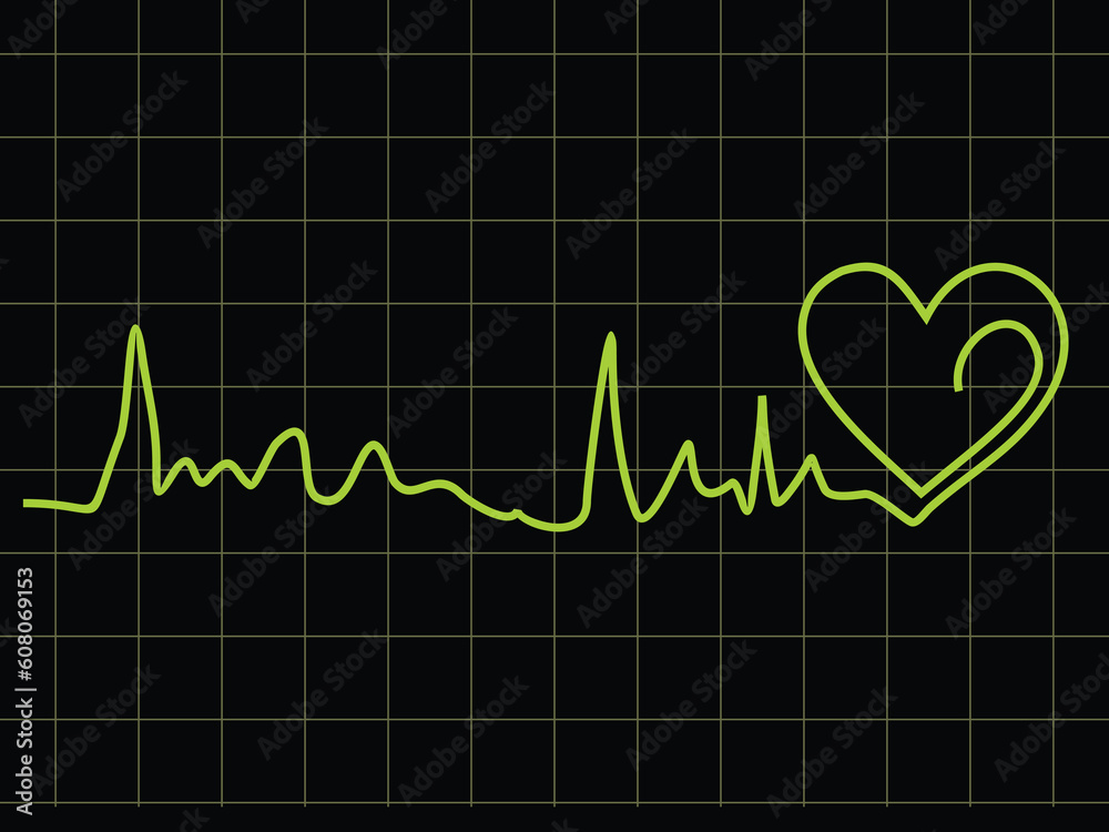abstract heart beat chart with black background abstract heart beat chart with black background