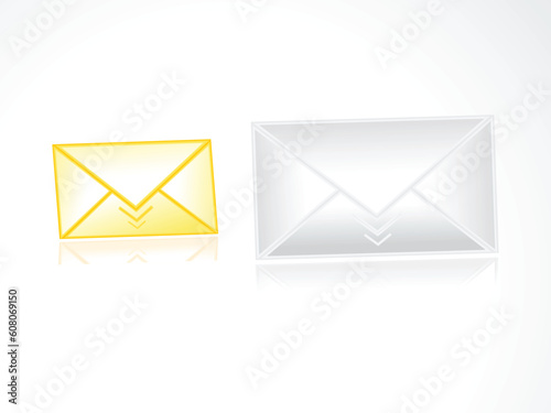 abstract mail icon vector illustration
