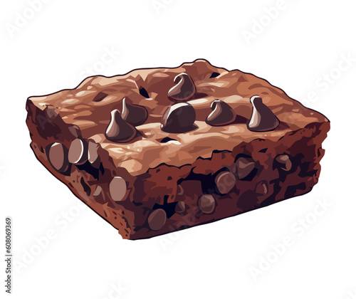 Sweet chocolate hazelnut brownie slice