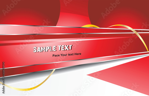 abstract vector design template in red vector illustration
